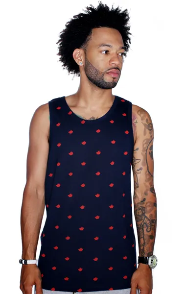 Navy Brain Matter Tank Top