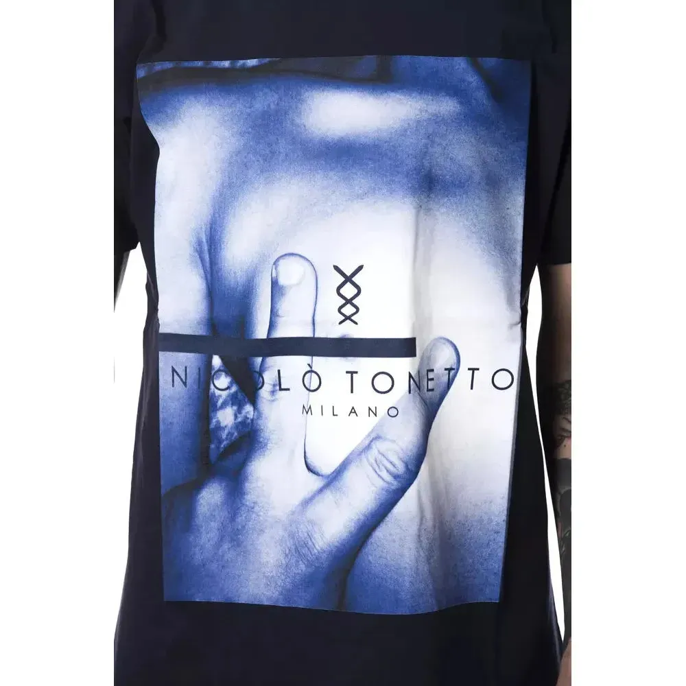 Nicolo Tonetto Blue Cotton Men T-Shirt