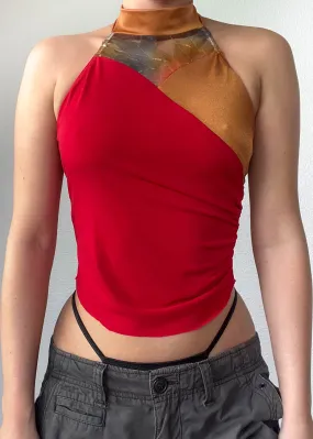 Noelle 90's Color-Block Halter Top (S)