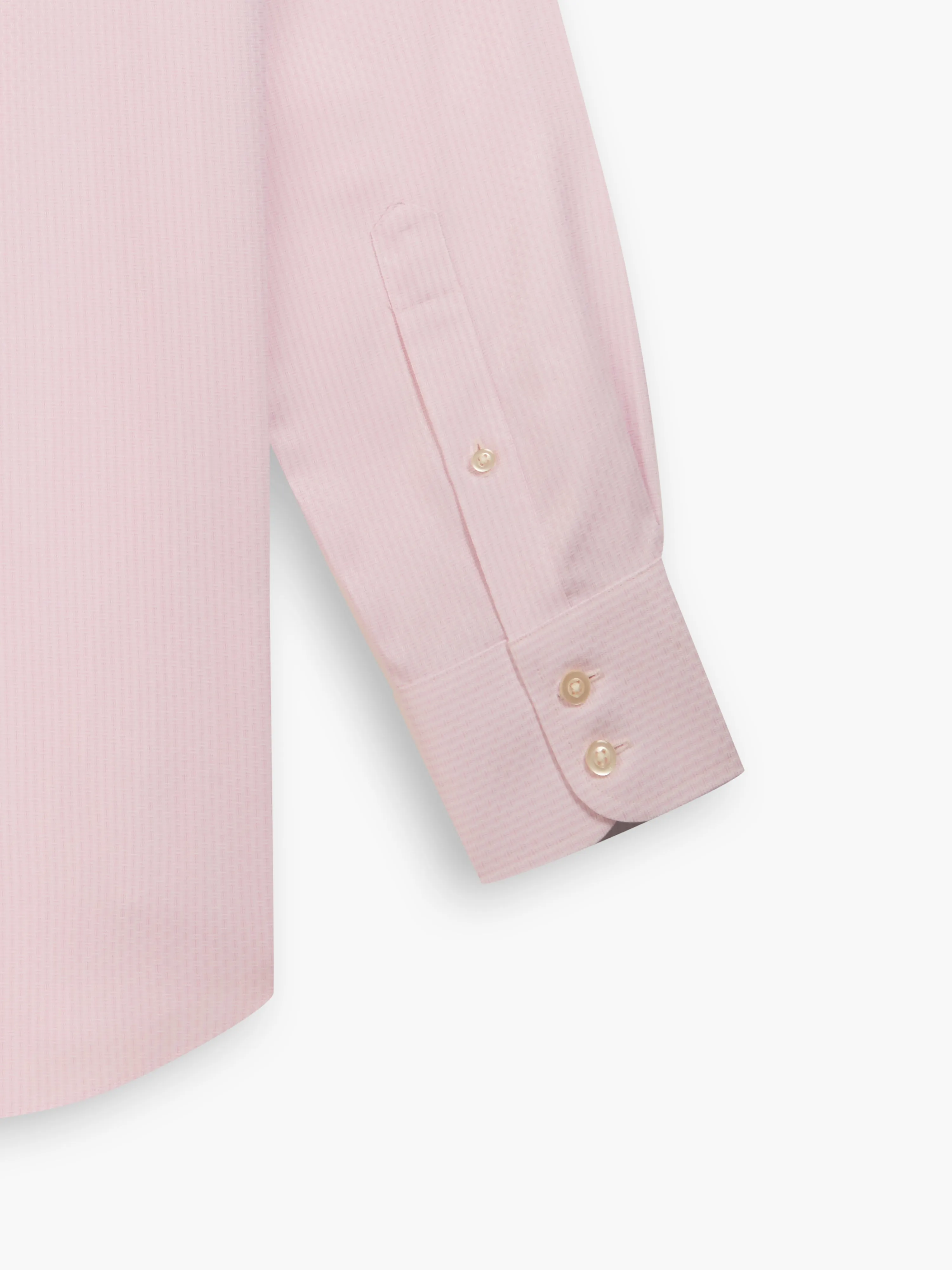 Non-Iron Pink Brick Geometric Dobby Slim Fit Single Cuff Classic Collar Shirt