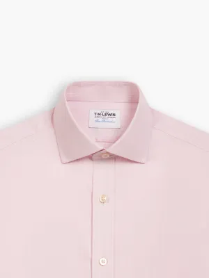 Non-Iron Pink Brick Geometric Dobby Slim Fit Single Cuff Classic Collar Shirt