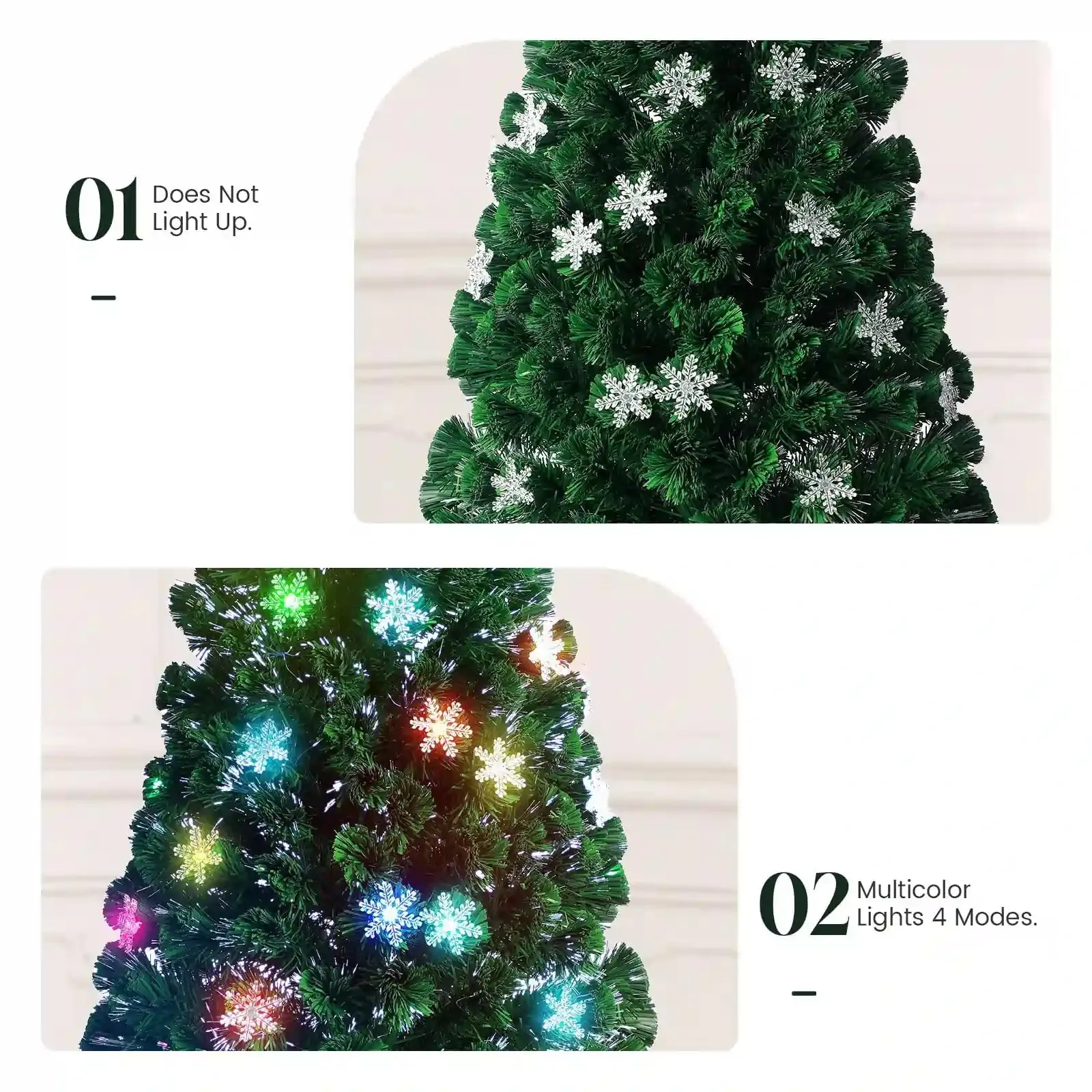 OasisCraft Pre-Lit Fiber Optic Christmas Tree