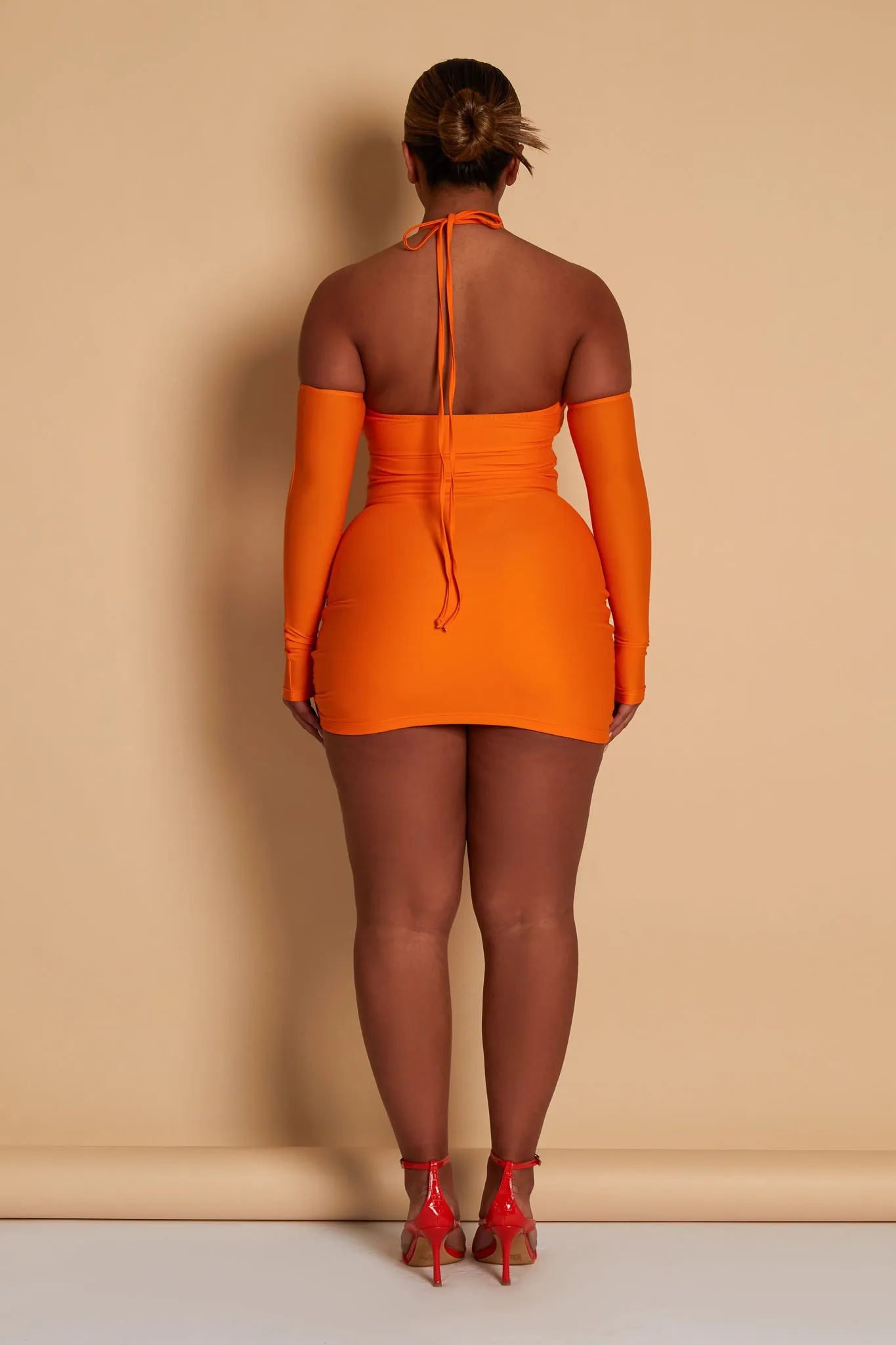 Orange Ruched Mini