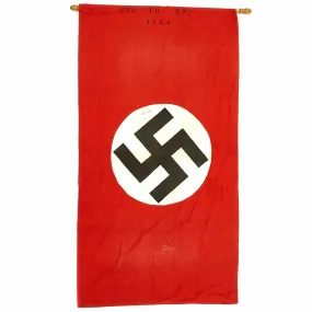 Original German WWII National Flag Banner Captured by Captain of 634th Tank Destroyer Battalion in 1944