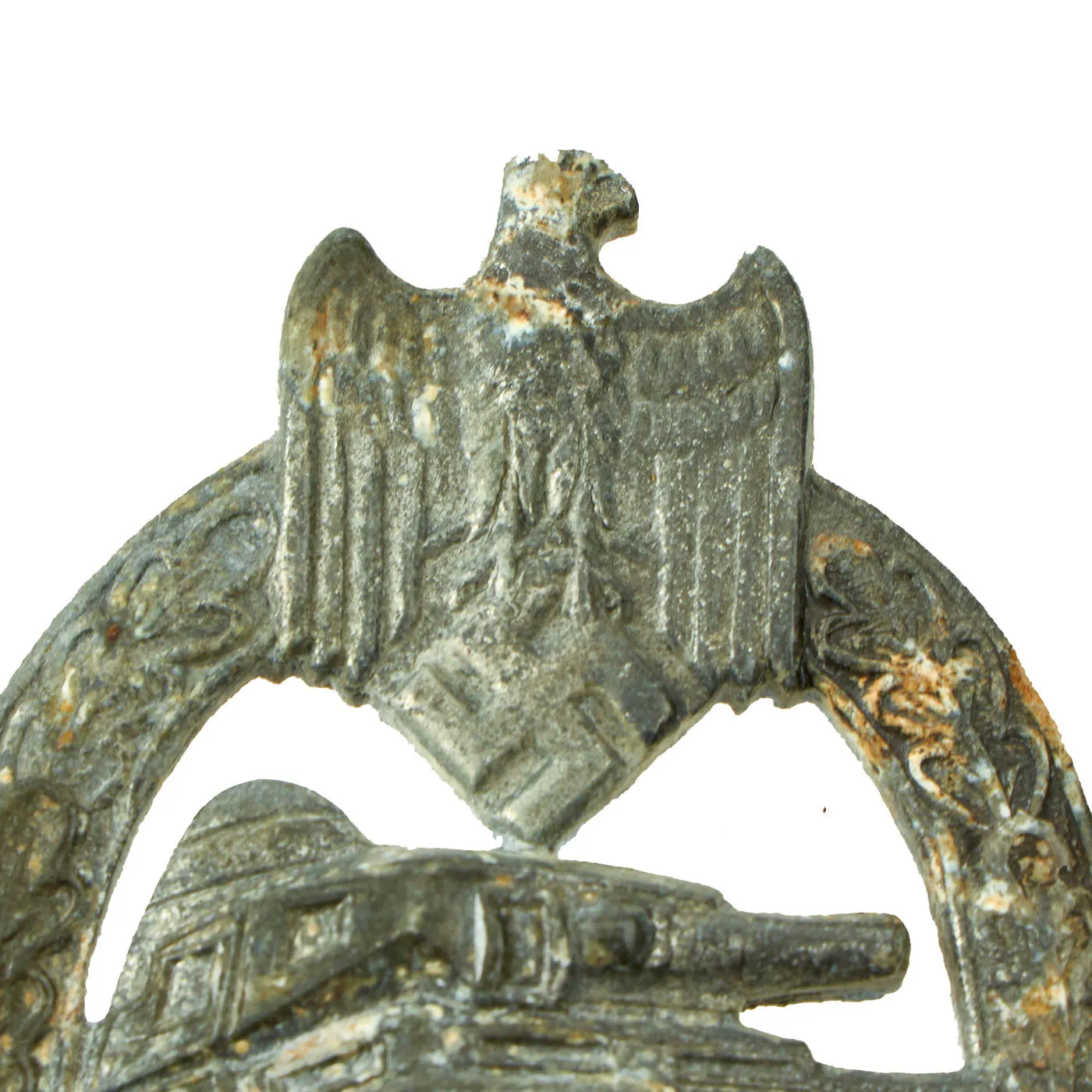 Original German WWII Panzer Assault Tank Badge by A. D. Schwerdt of Stuttgart - Silver Grade