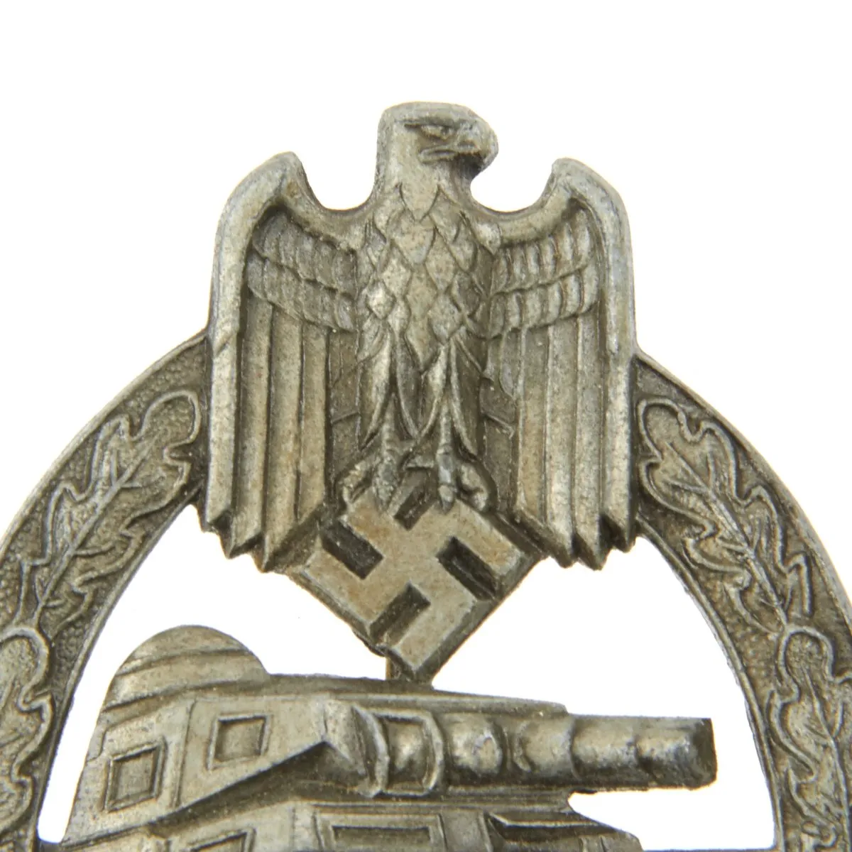 Original German WWII Panzer Assault Tank Badge by Hermann Aurich - Bronze Grade