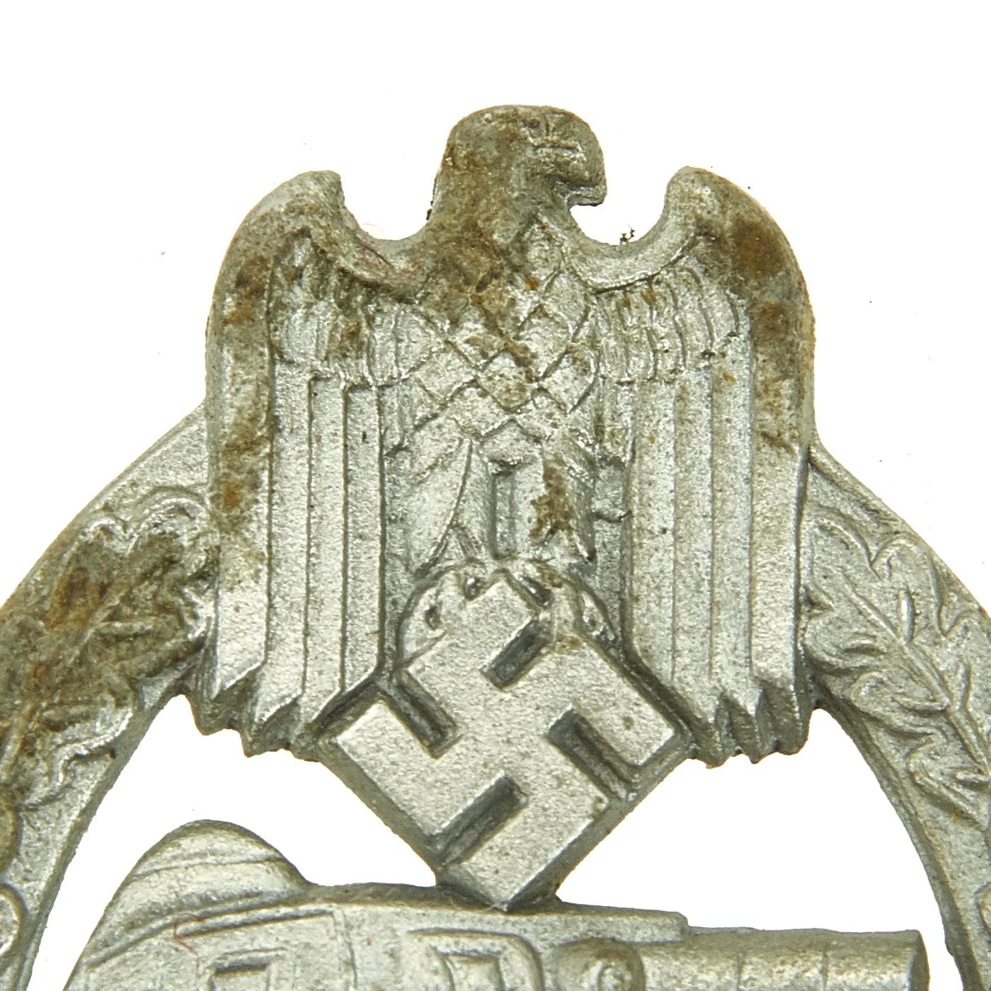 Original German WWII Silver Grade Panzer Assault Tank Badge by E. Ferdinand Wiedmann - Solid Version