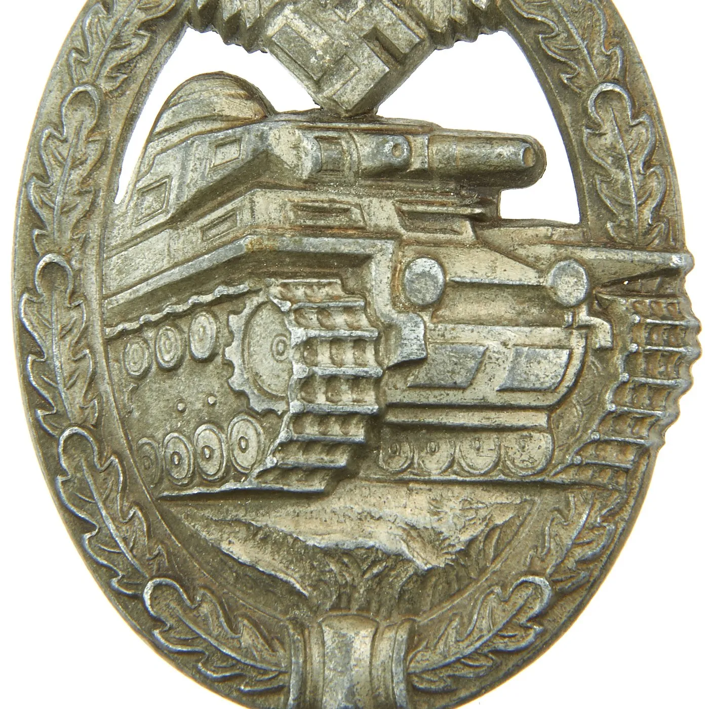 Original German WWII Silver Grade Panzer Assault Tank Badge