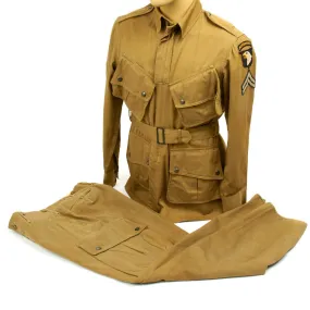 Original U.S. WWII 101st Airborne M1942 Named Paratrooper Uniform