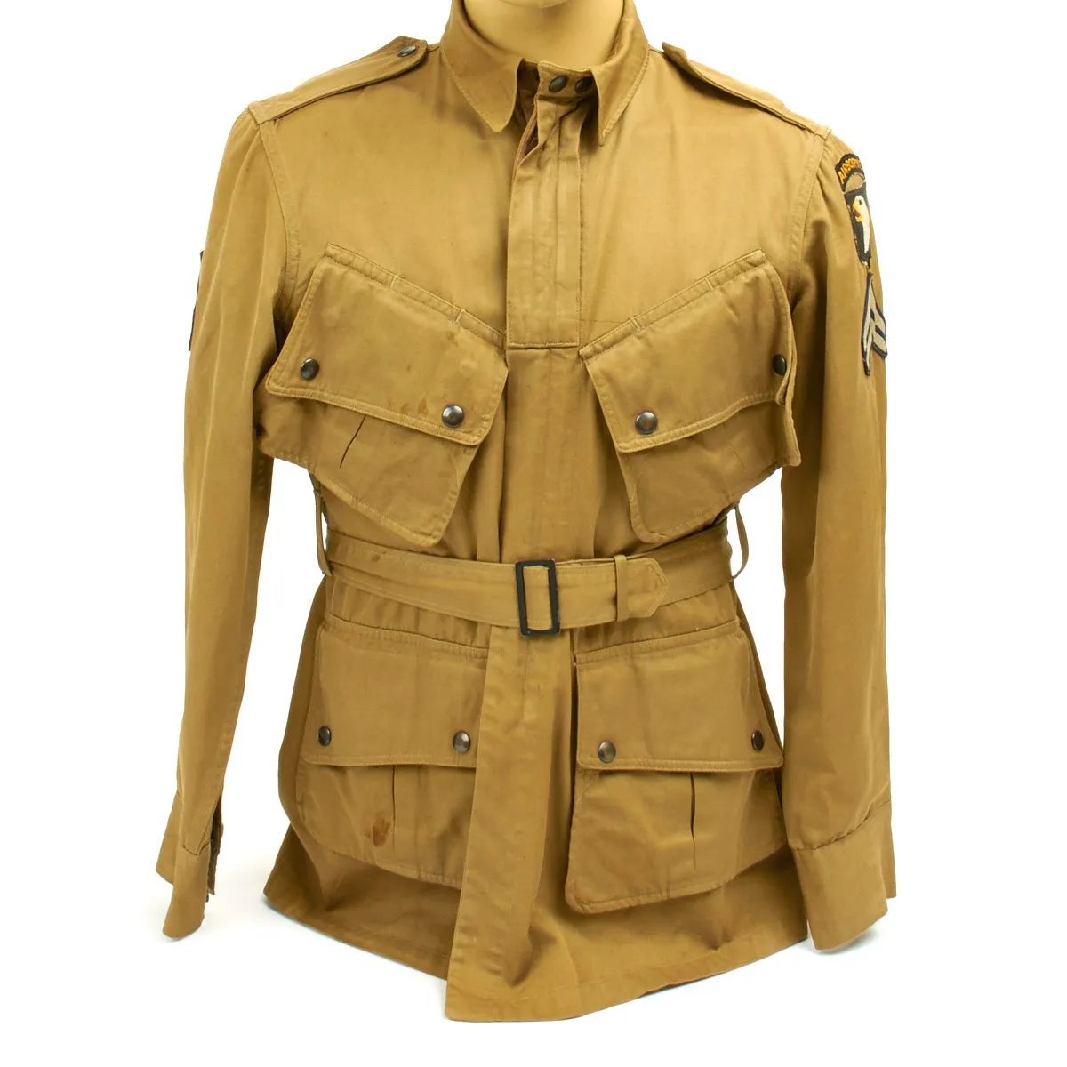 Original U.S. WWII 101st Airborne M1942 Named Paratrooper Uniform