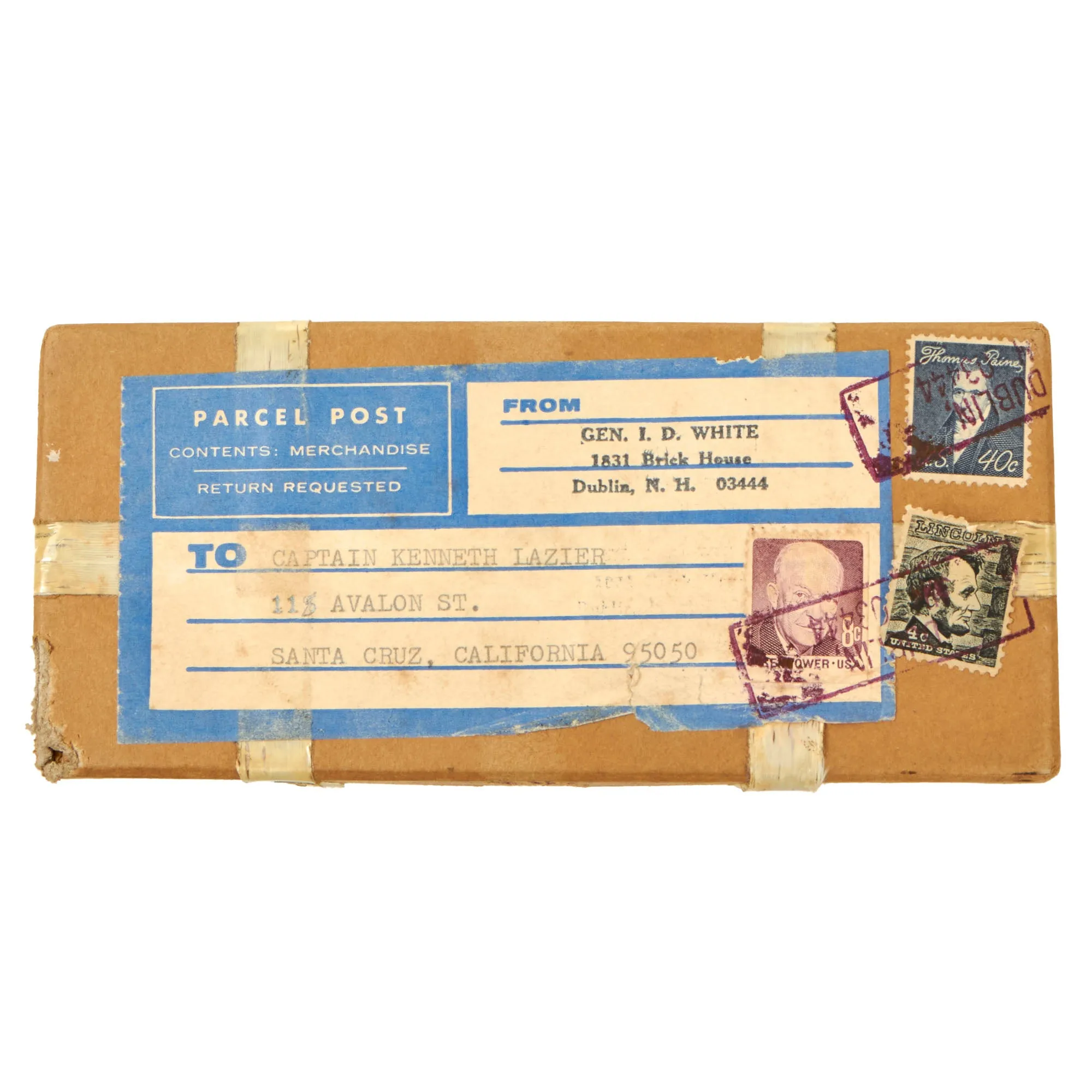 Original U.S. WWII “Mr. Armor” General Isaac D. White General’s Stars in Original Shipping Box