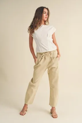 Paperbag Waist Washed Pants