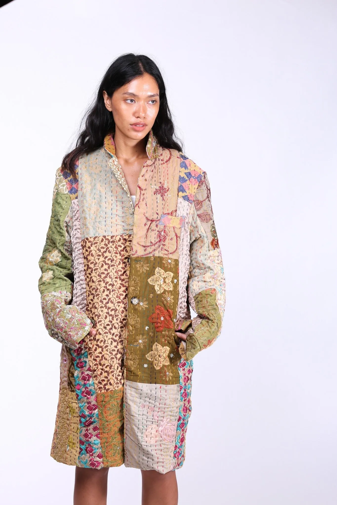 PATCHWORK STITCH JACKET COAT FRANKIE