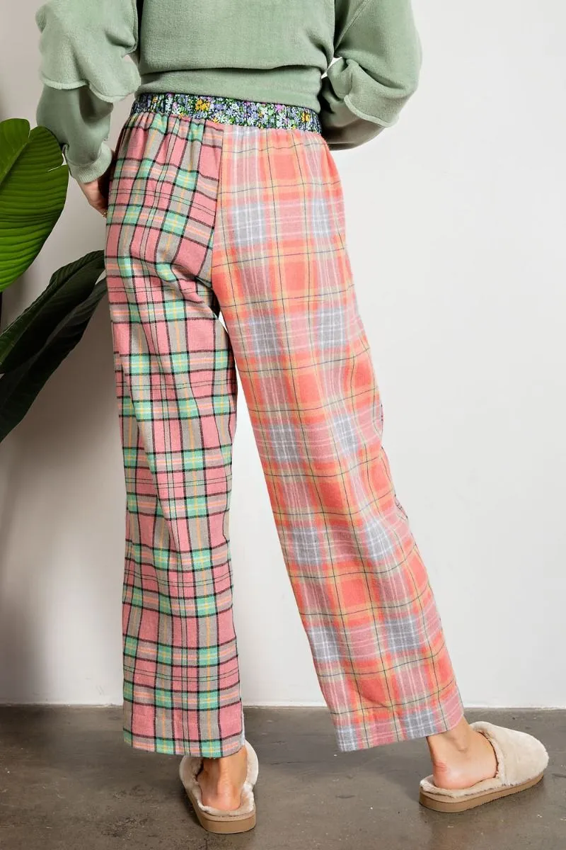 Plaid Mix Brushed Lounge Pants (2 Options)