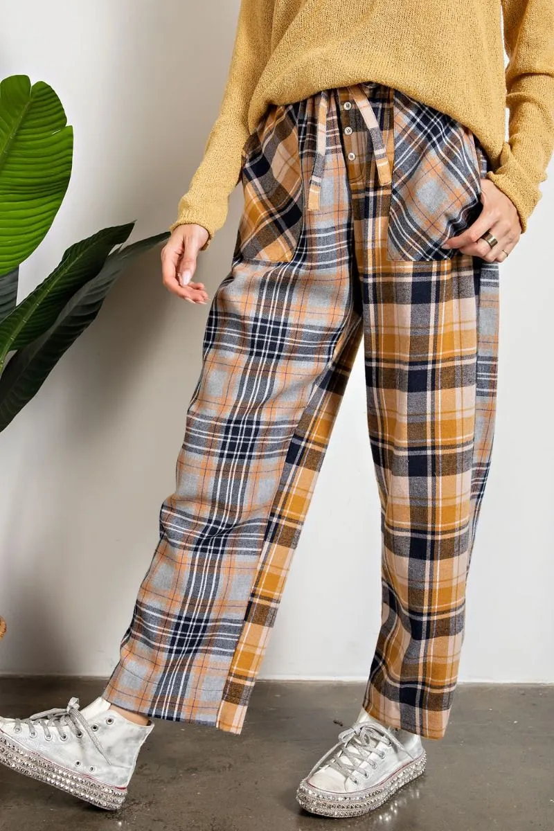 Plaid Mix Brushed Lounge Pants (2 Options)