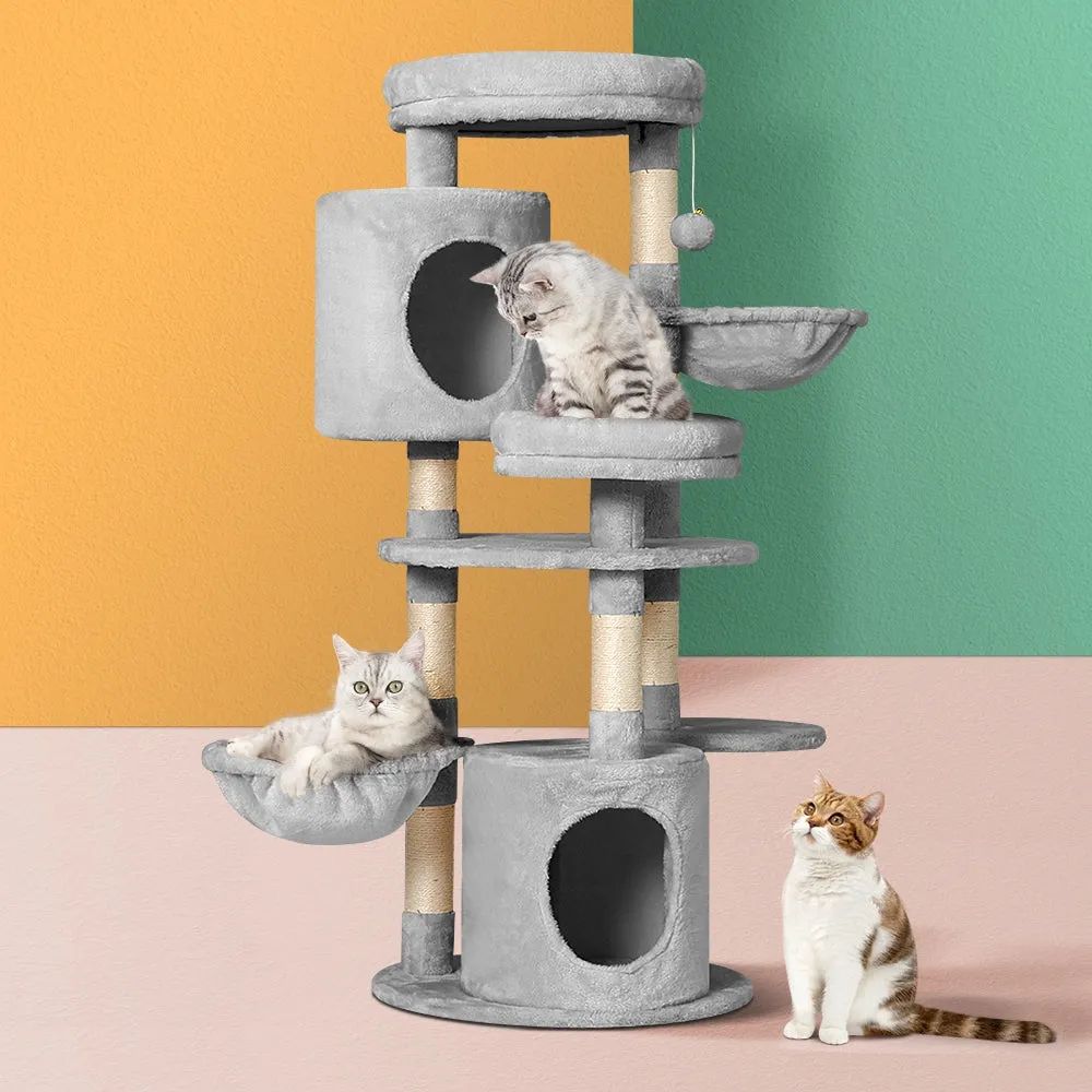 Plush Multi-Level Cat Tree Condo with Sisal Posts, i.Pet