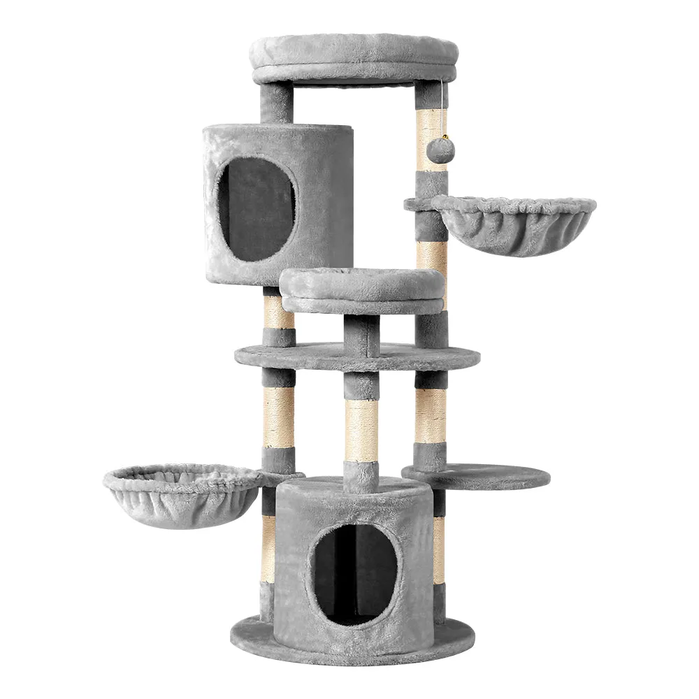 Plush Multi-Level Cat Tree Condo with Sisal Posts, i.Pet