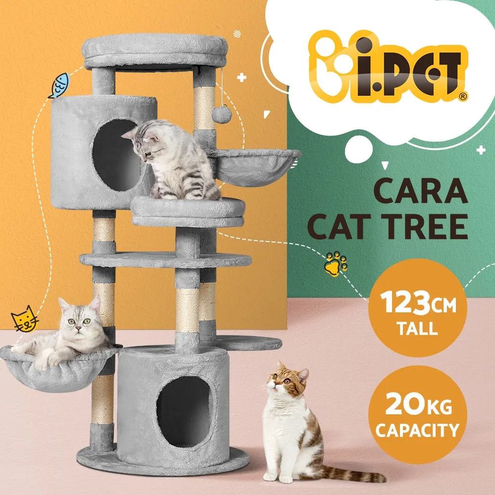 Plush Multi-Level Cat Tree Condo with Sisal Posts, i.Pet