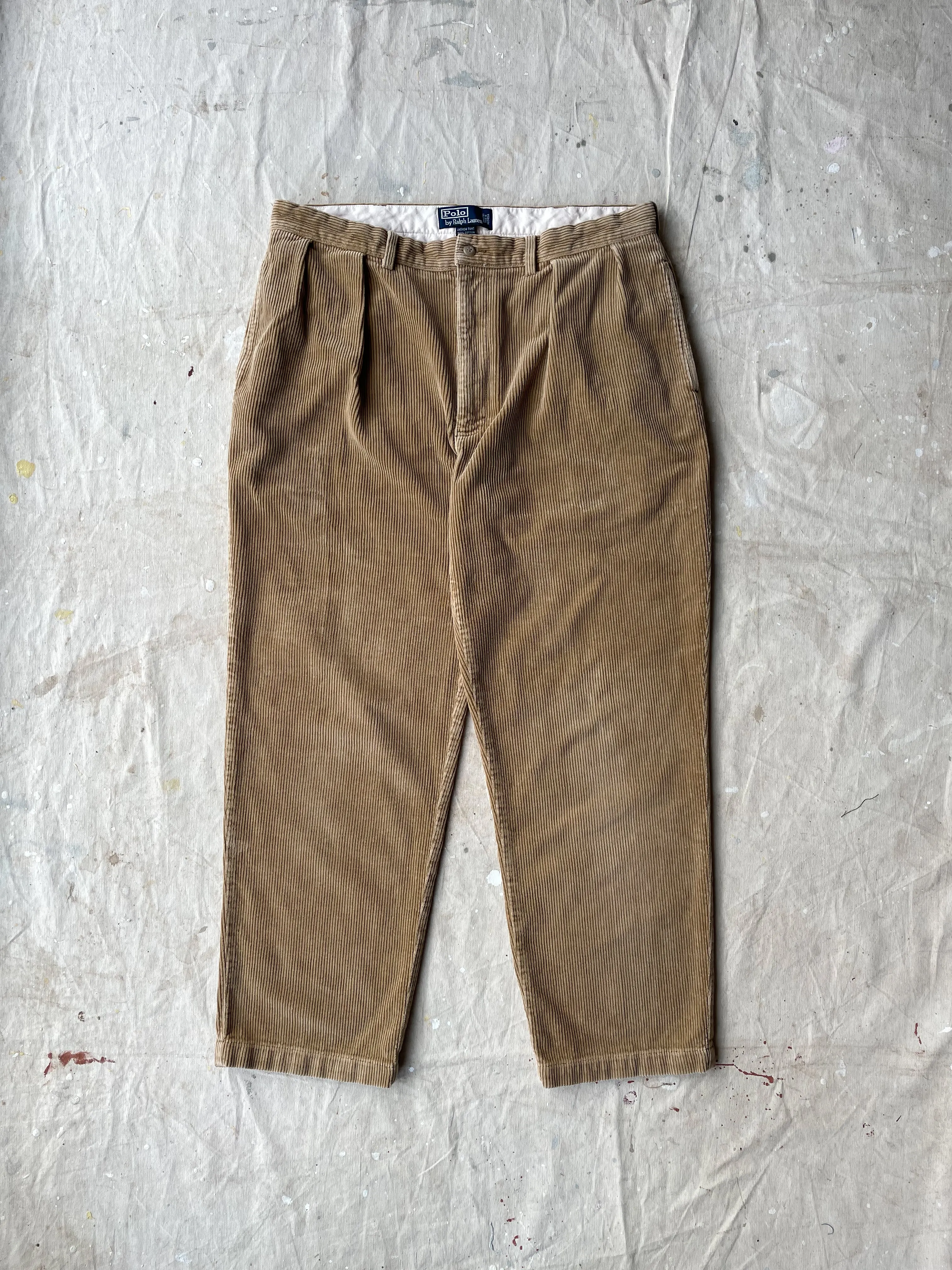 POLO RALPH LAUREN CORDUROY PANTS—TAN [36x30]