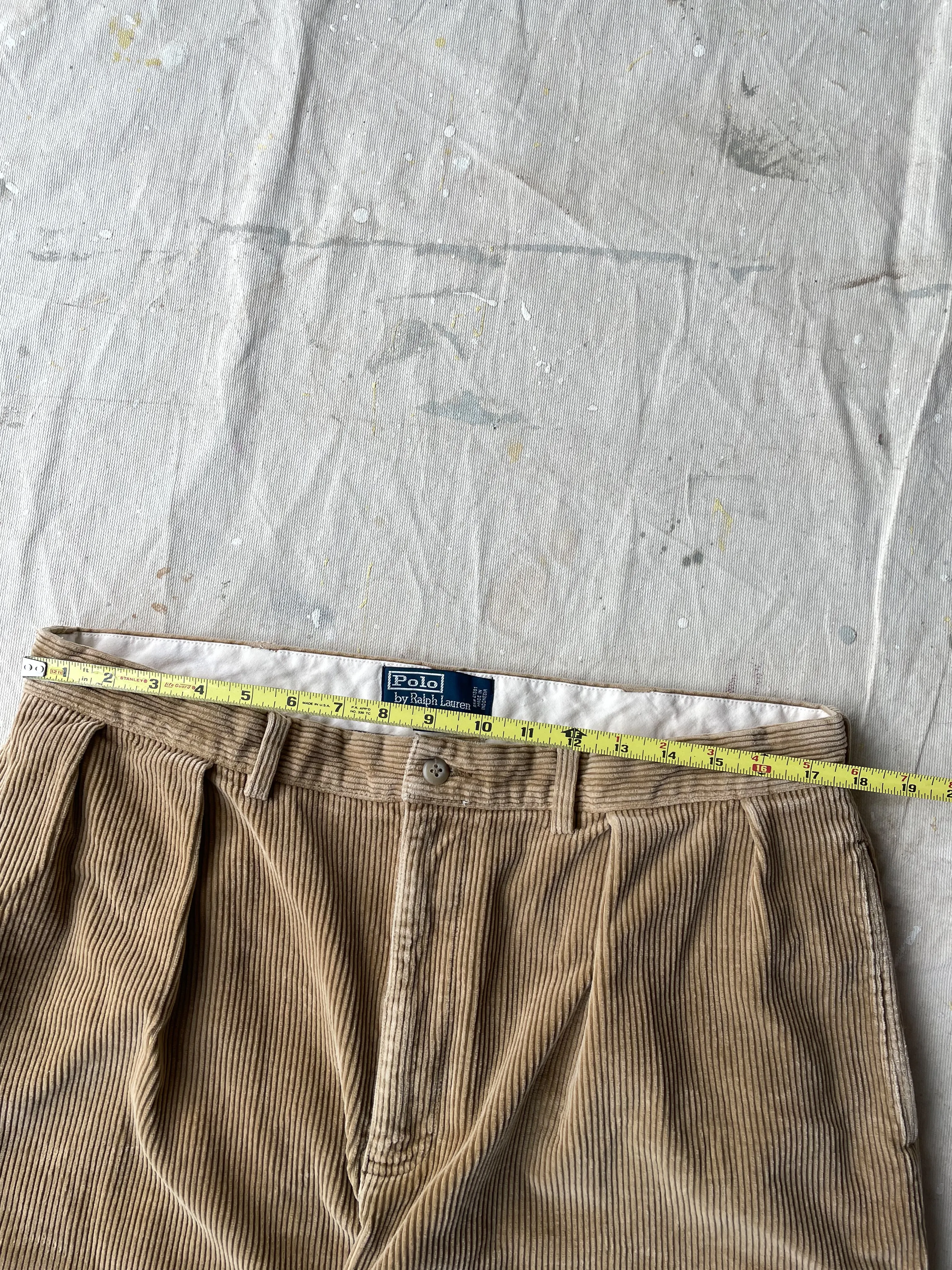 POLO RALPH LAUREN CORDUROY PANTS—TAN [36x30]