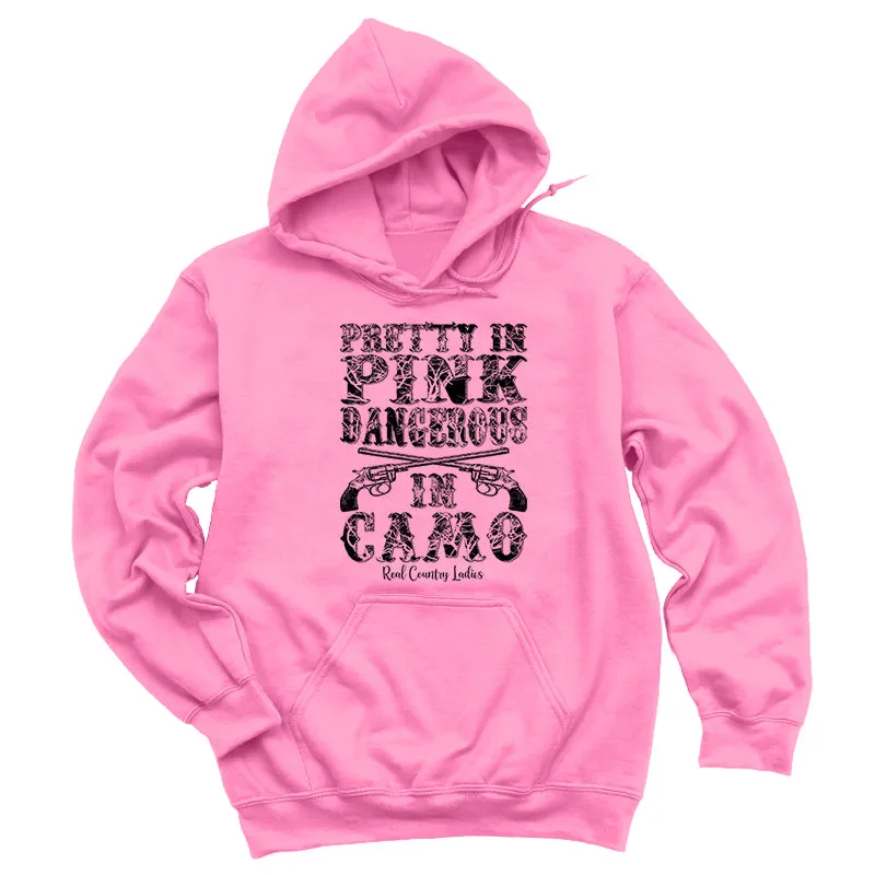 Pretty In Pink Black Print Hoodies & Long Sleeves