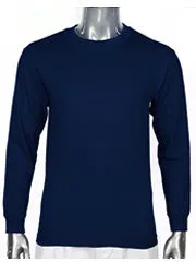 Pro Club Heavyweight Long Sleeve Navy Blue T Shirt