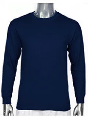 Pro Club Heavyweight Long Sleeve Navy Blue T Shirt