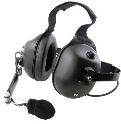 Pryme HDS-EMC-10 Carbon Fiber Dual Earmuff Headset, Fits Icom