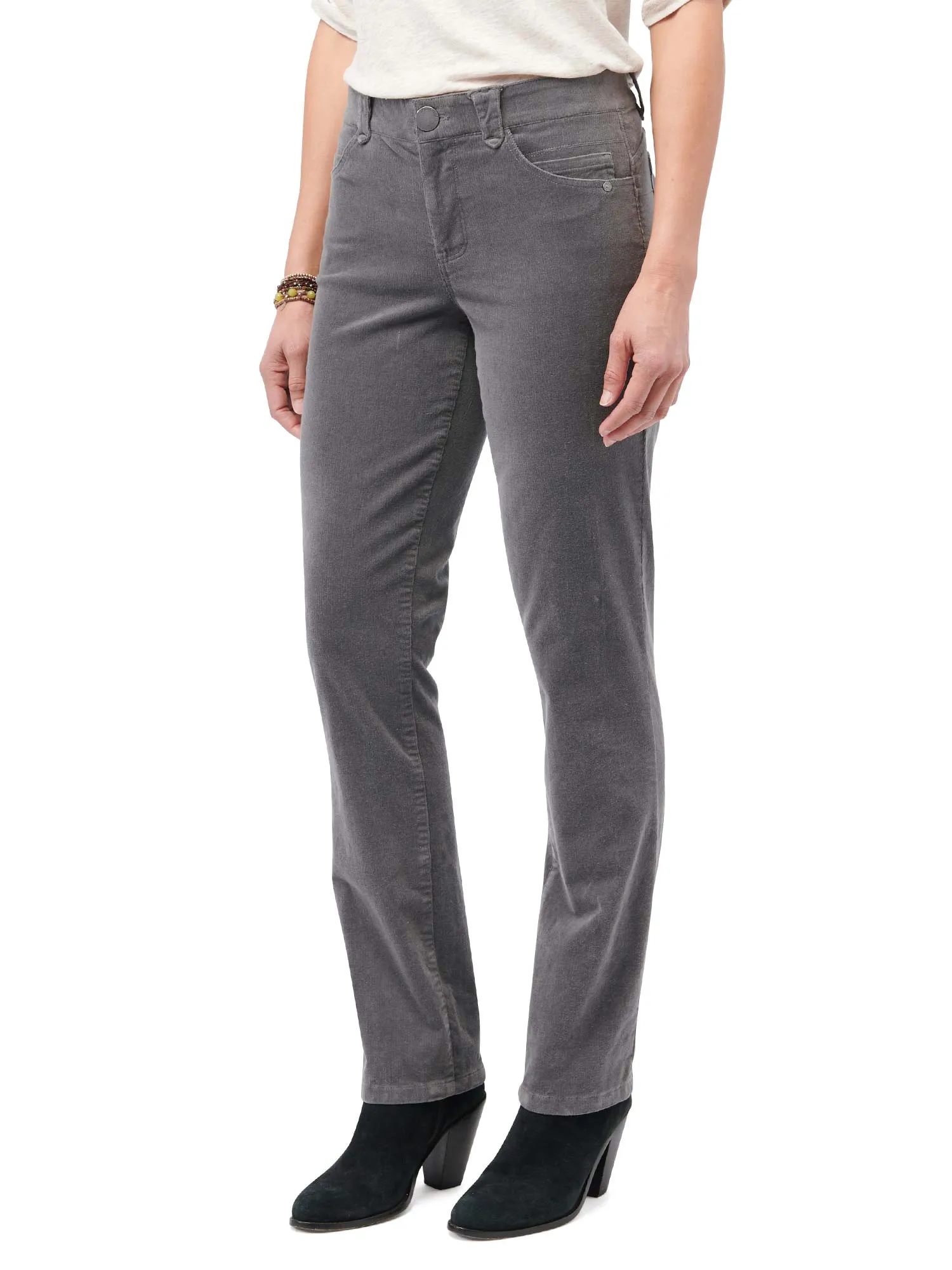 "Ab"solution® Petite Corduroy Straight Leg Pants