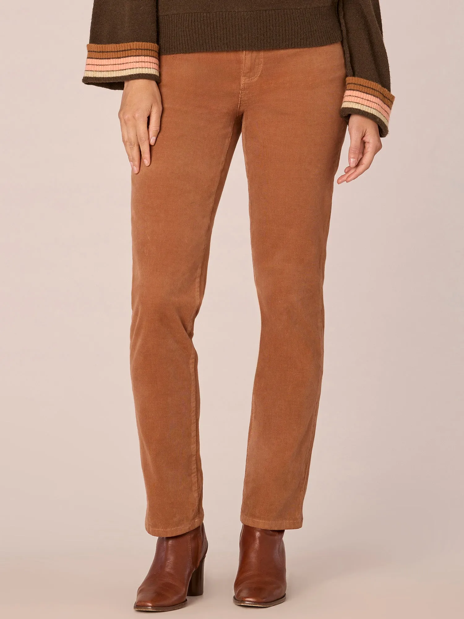 "Ab"solution® Petite Corduroy Straight Leg Pants