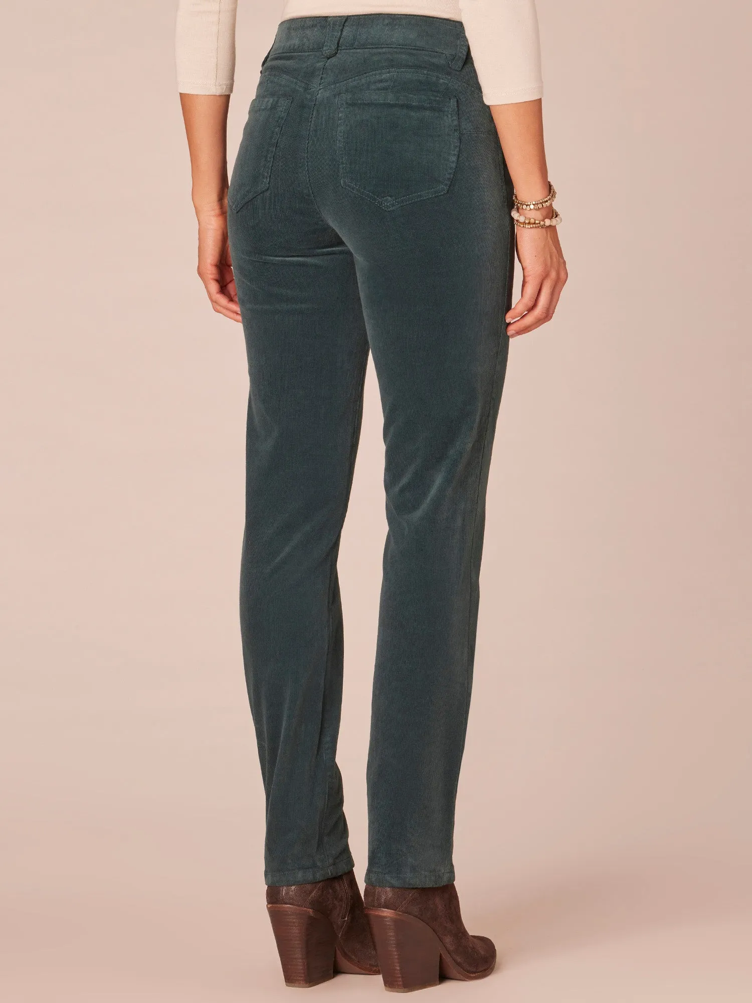 "Ab"solution® Petite Corduroy Straight Leg Pants