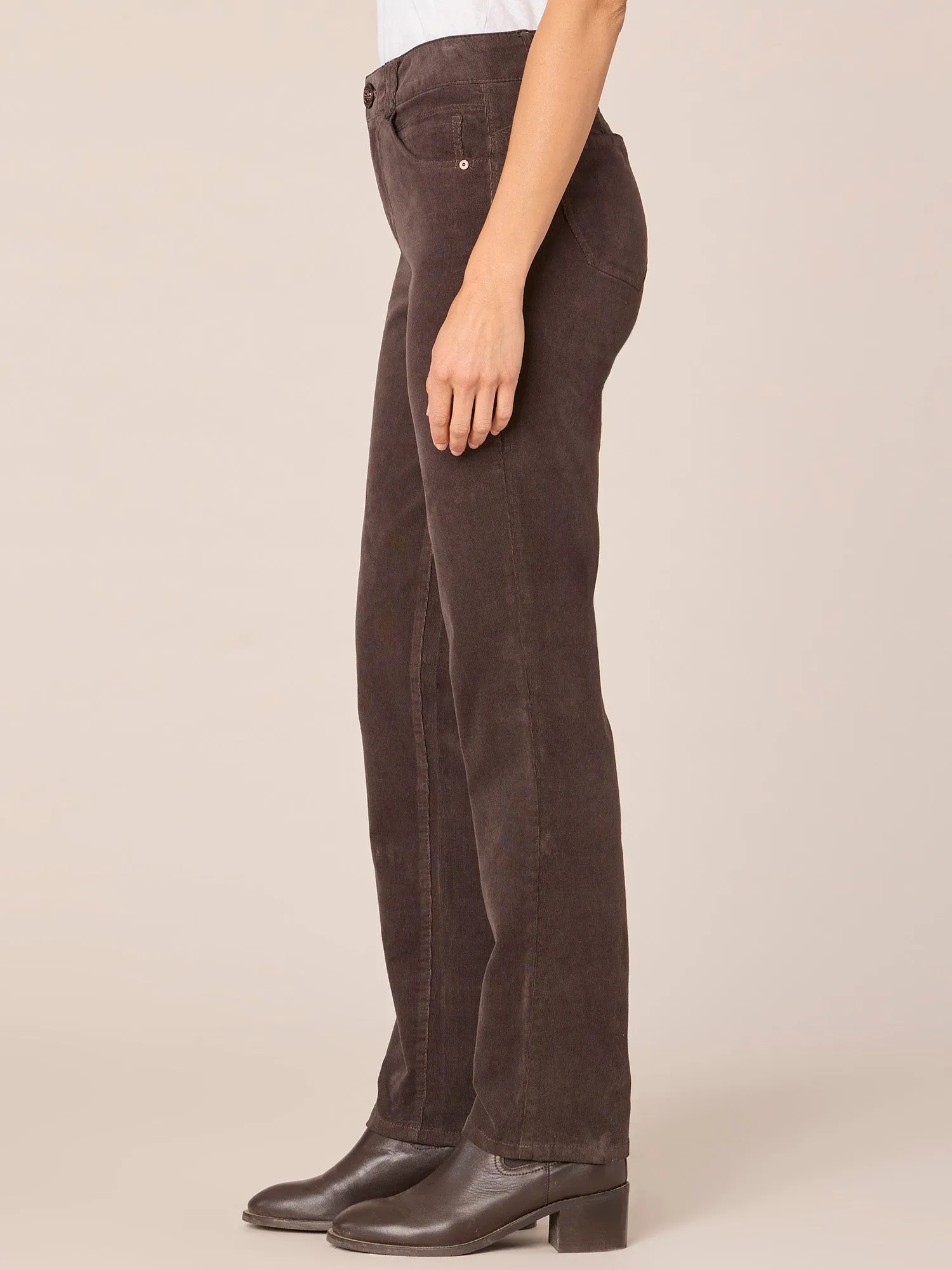 "Ab"solution® Petite Corduroy Straight Leg Pants