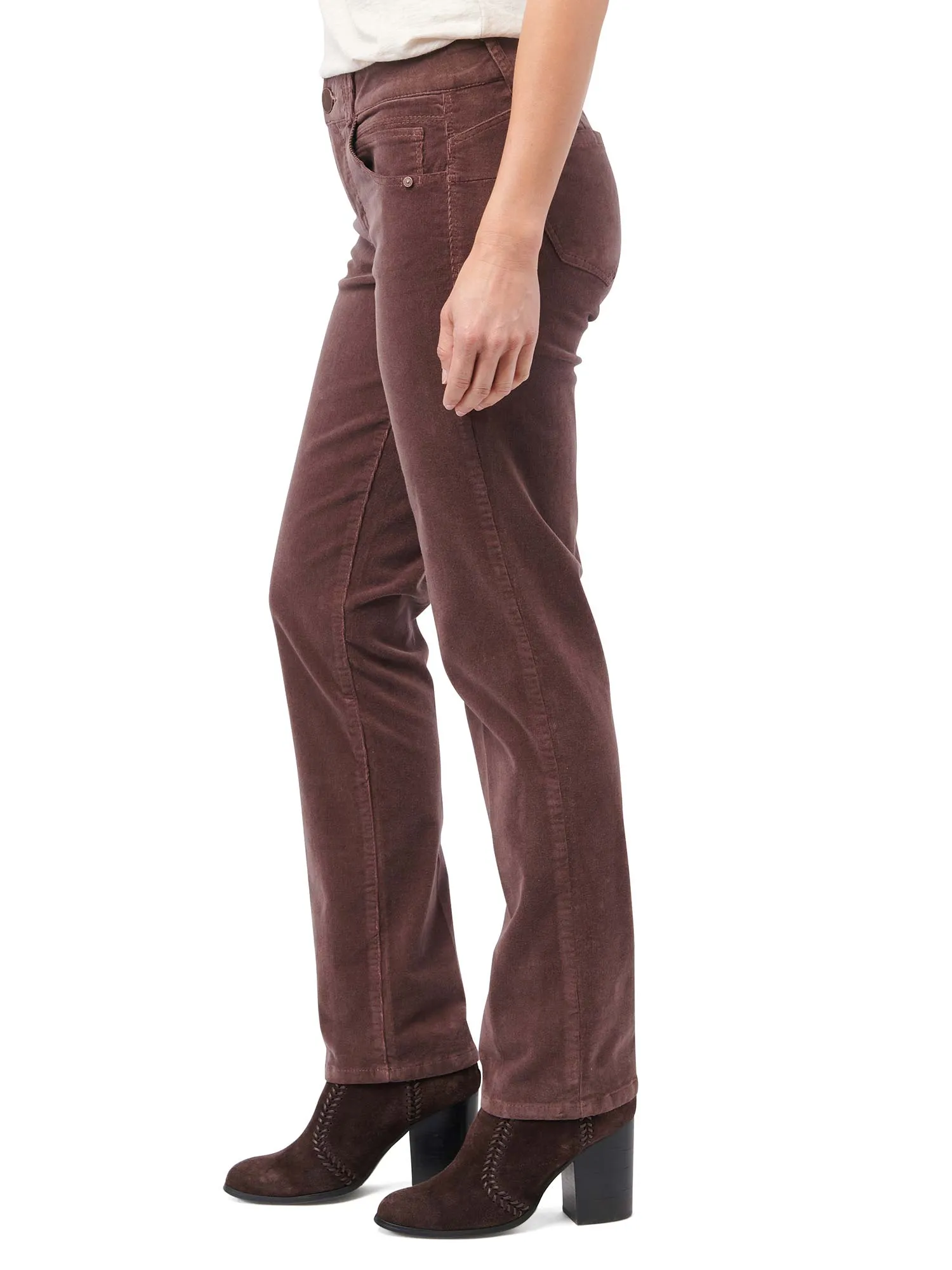 "Ab"solution® Petite Corduroy Straight Leg Pants