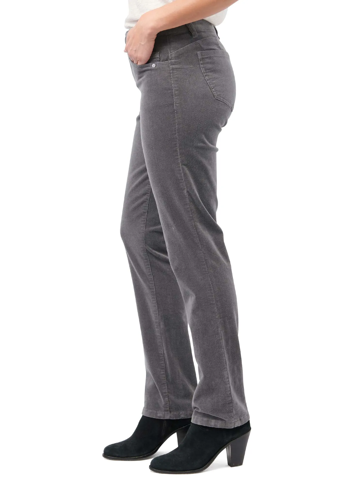 "Ab"solution® Petite Corduroy Straight Leg Pants