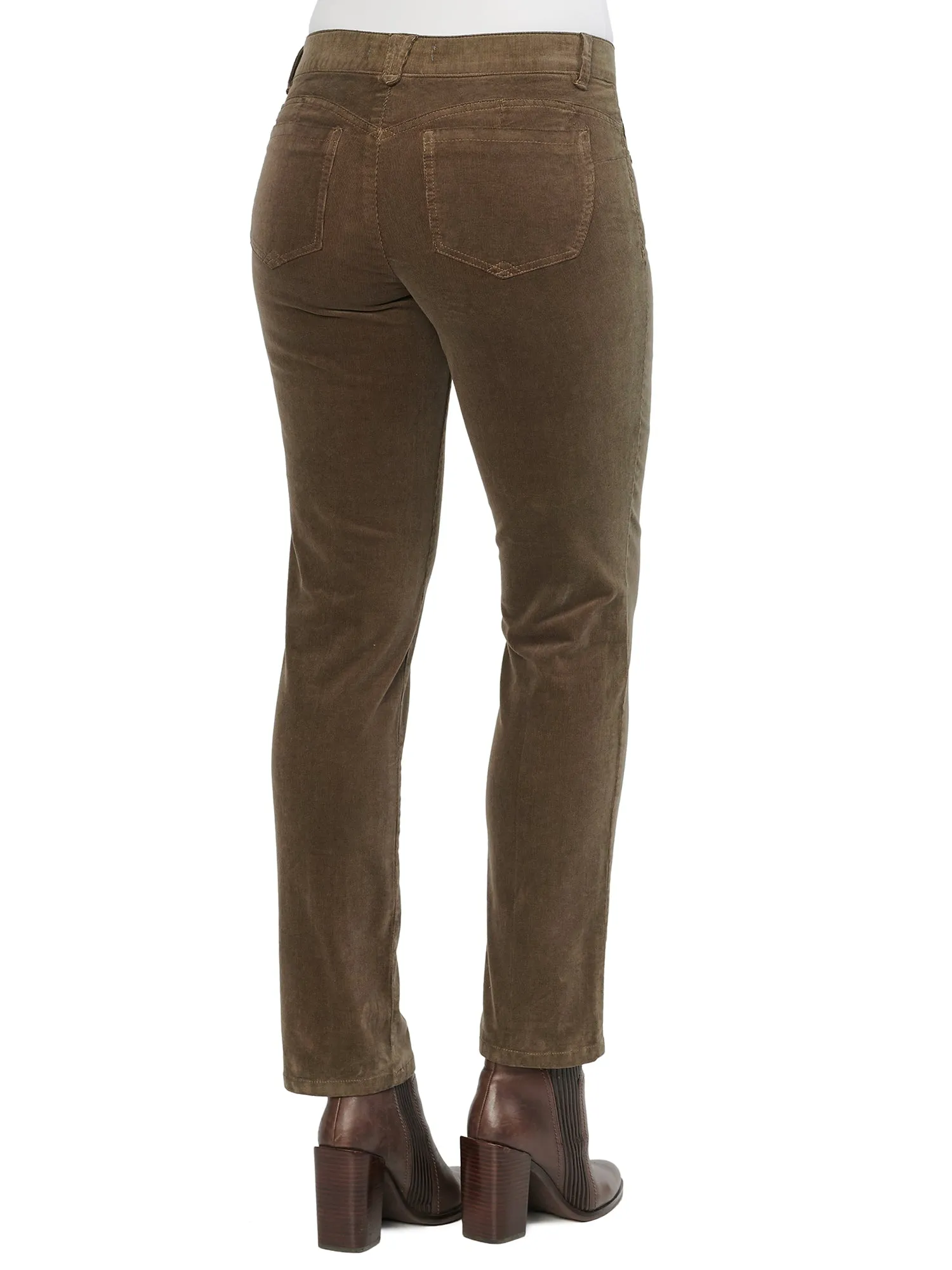 "Ab"solution® Petite Corduroy Straight Leg Pants