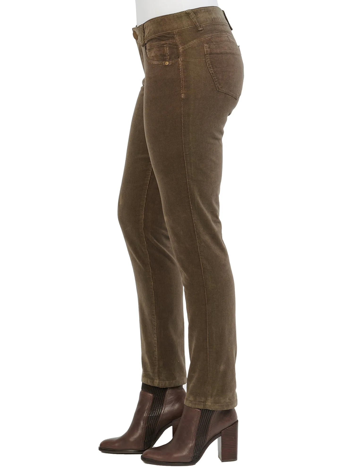 "Ab"solution® Petite Corduroy Straight Leg Pants