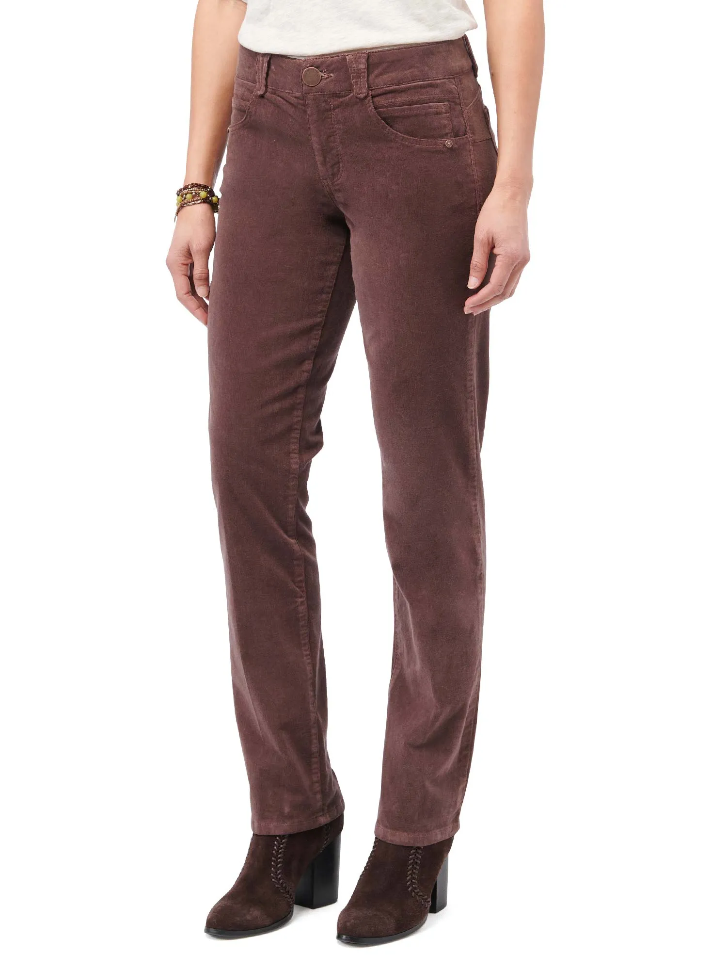 "Ab"solution® Petite Corduroy Straight Leg Pants