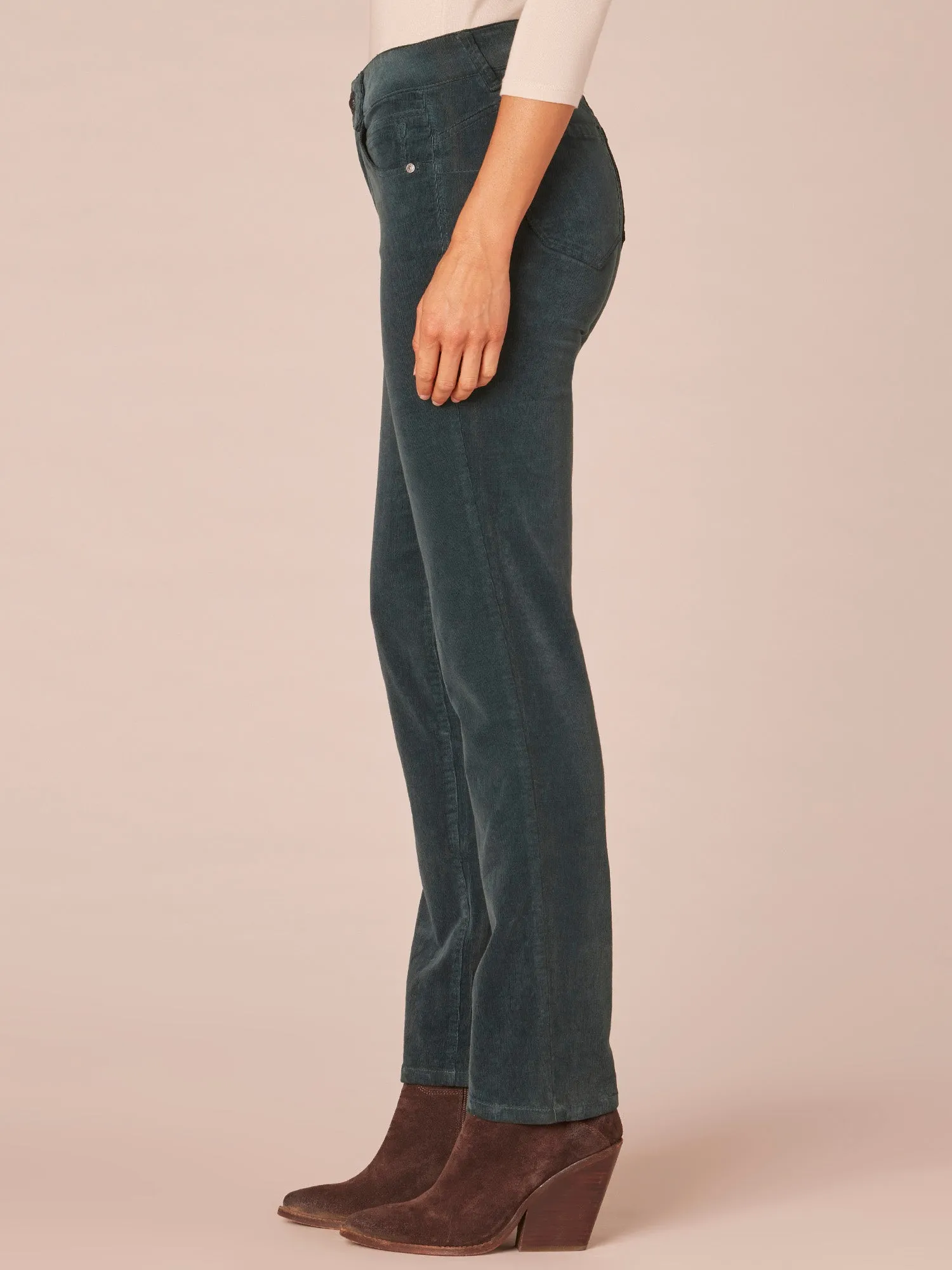 "Ab"solution® Petite Corduroy Straight Leg Pants