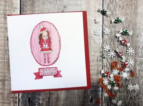 "Little Red Coat" Christmas Card - Personalised