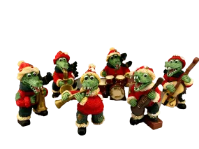 "The Alligators" Ragtime Santa Band Ornaments (Available as a set of 6)