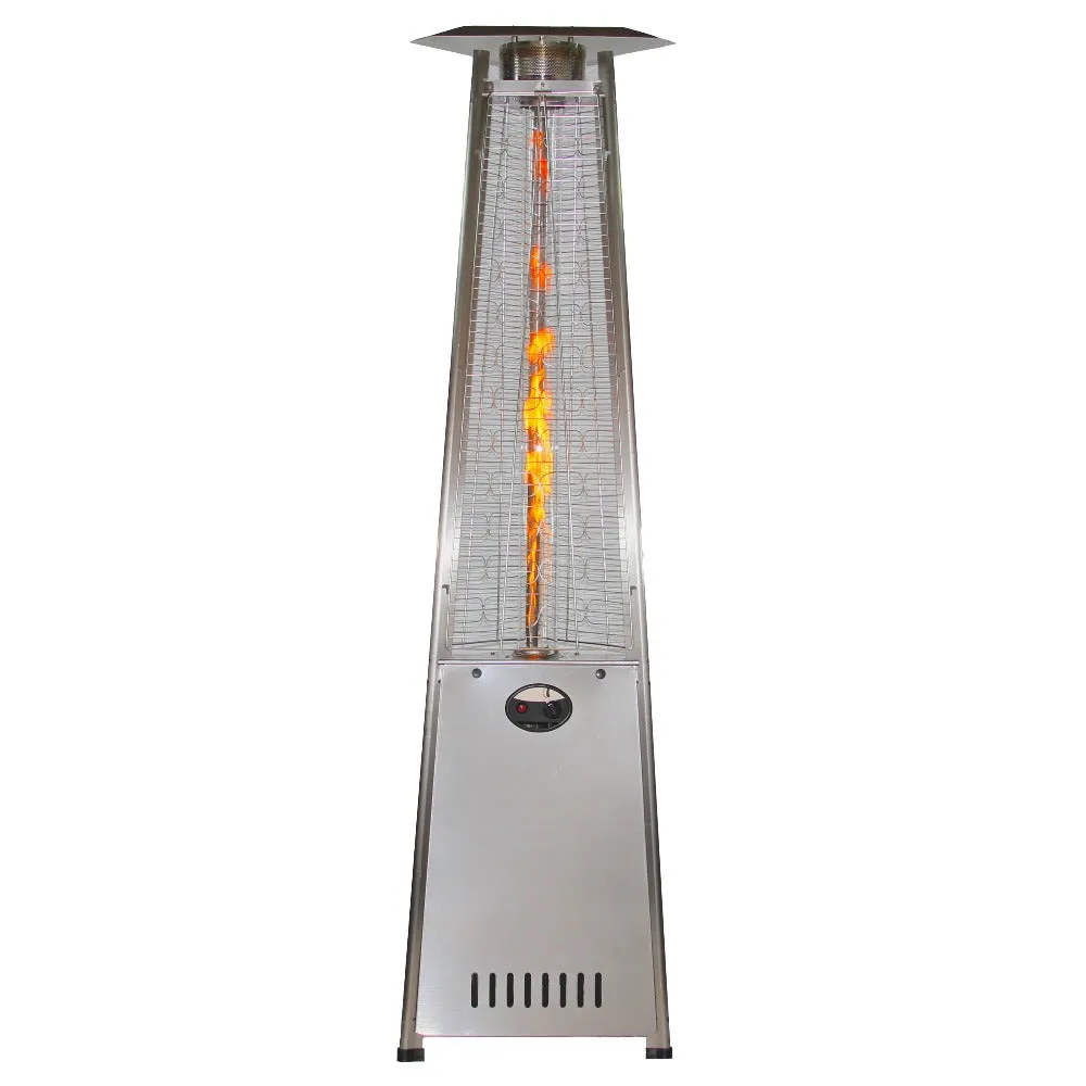 RADtec 93-Inch Tall Stainless Steel Pyramid Propane Patio Heater (93-PYR-FLM-SS)