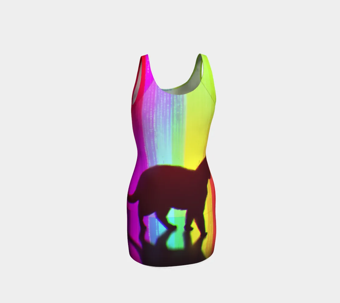 Rainbow Kitty Bodycon Dress | Phazed