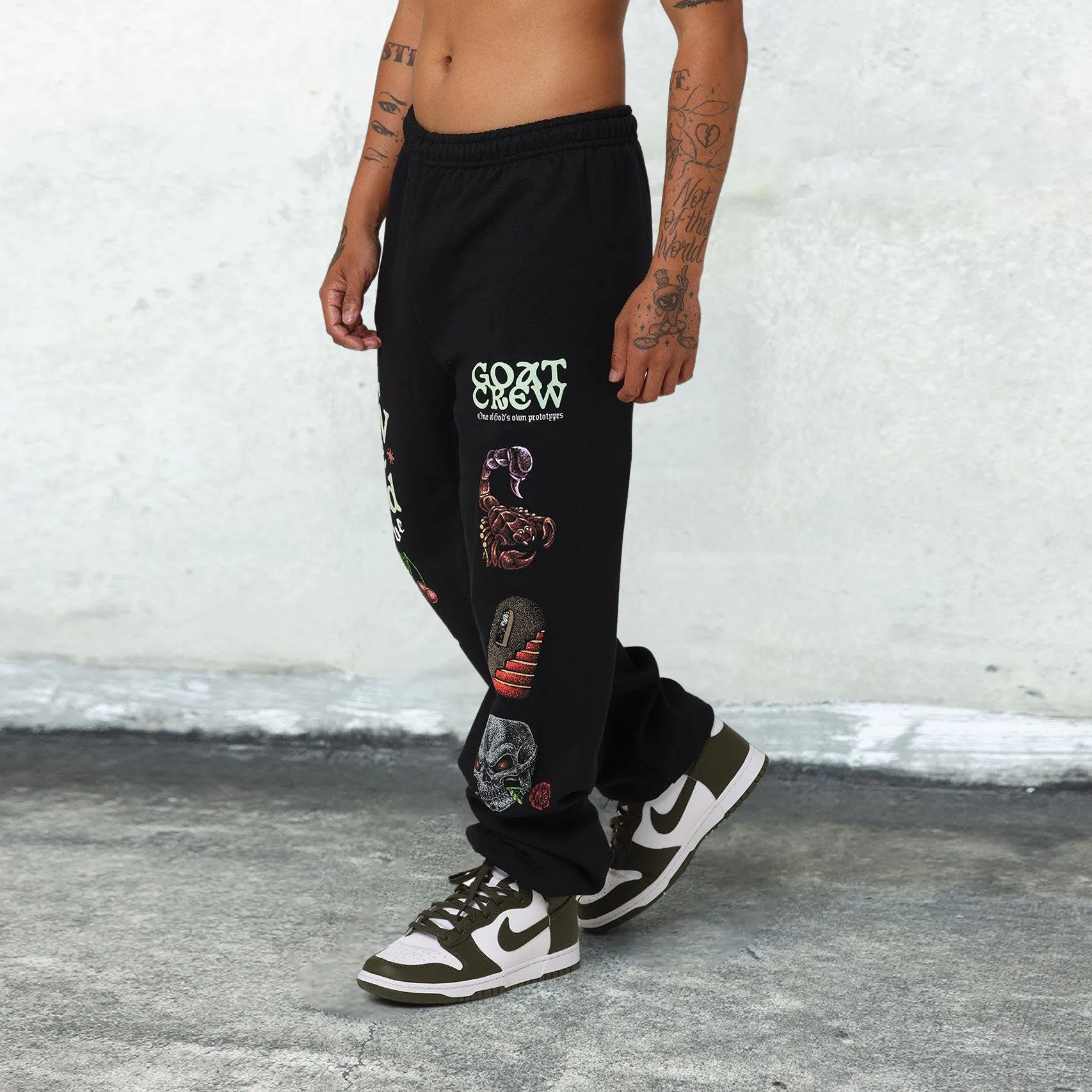 Retro trendy hip-hop fashion trousers