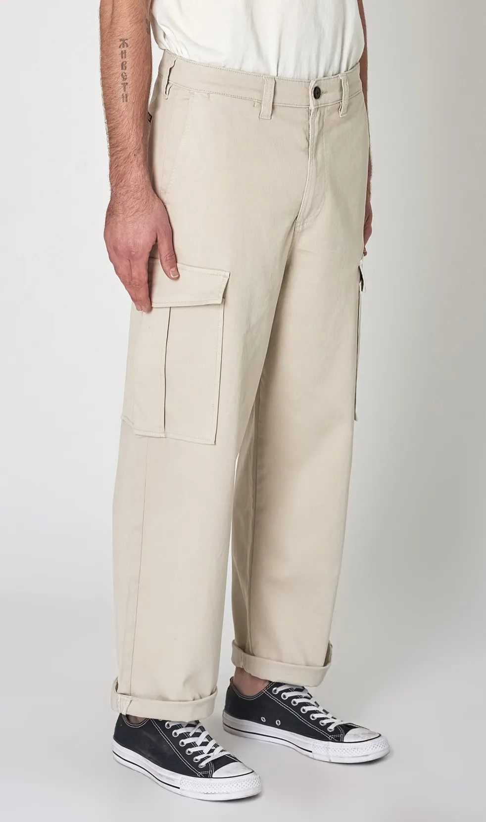 Rollas Ace Cargo Pant - Stone Cord