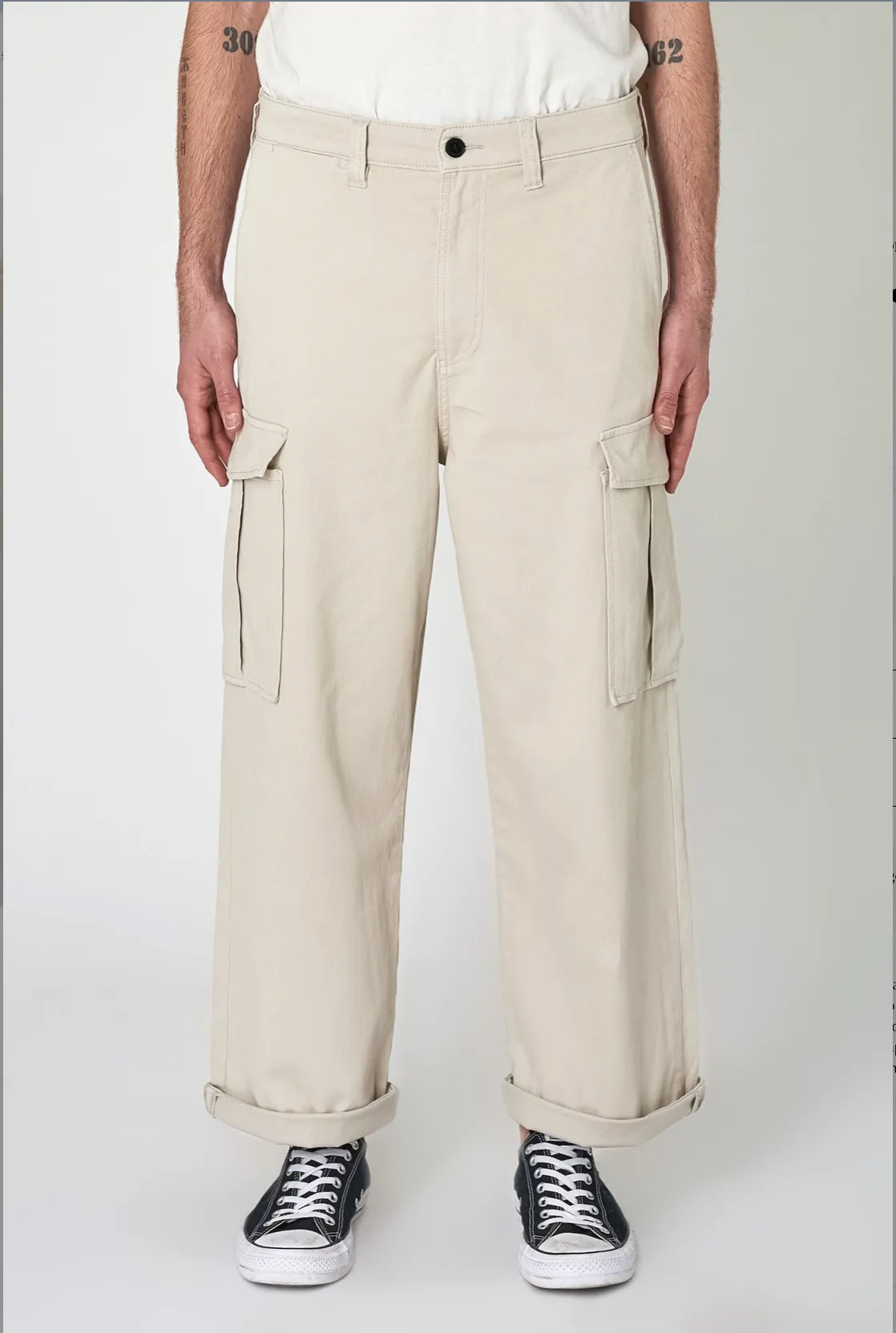 Rollas Ace Cargo Pant - Stone Cord