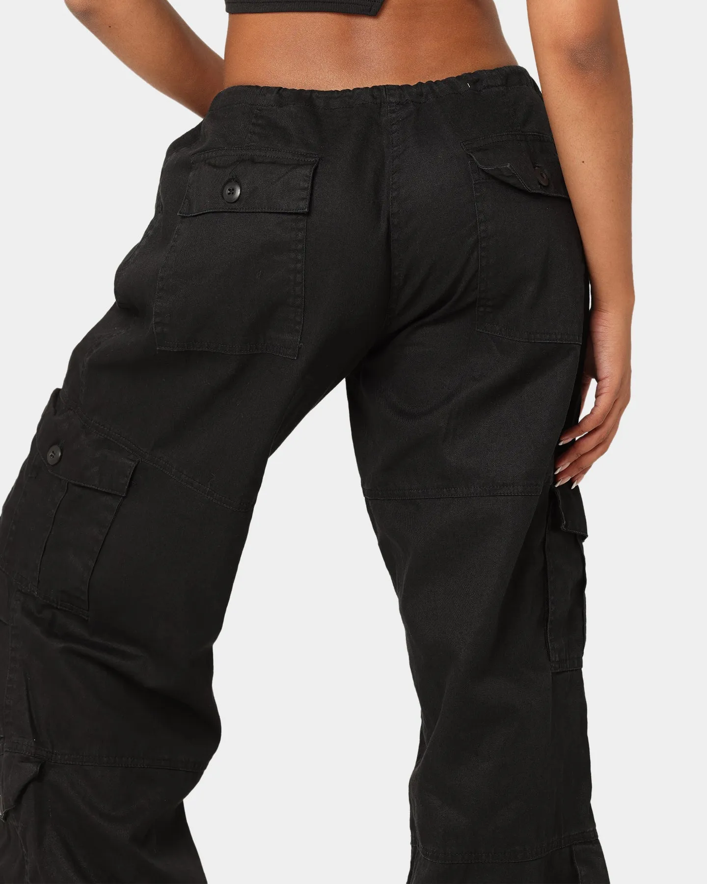 Rothco Women's Vintage Paratrooper Fatigue Cargo Pants Black