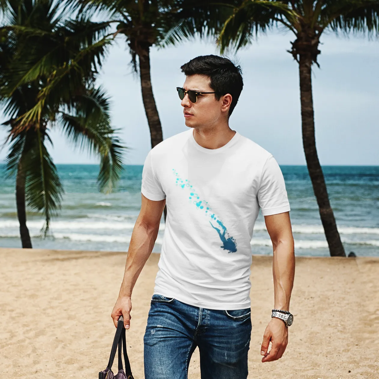 Scuba diving T-Shirt for Men | Blue ocean Diver