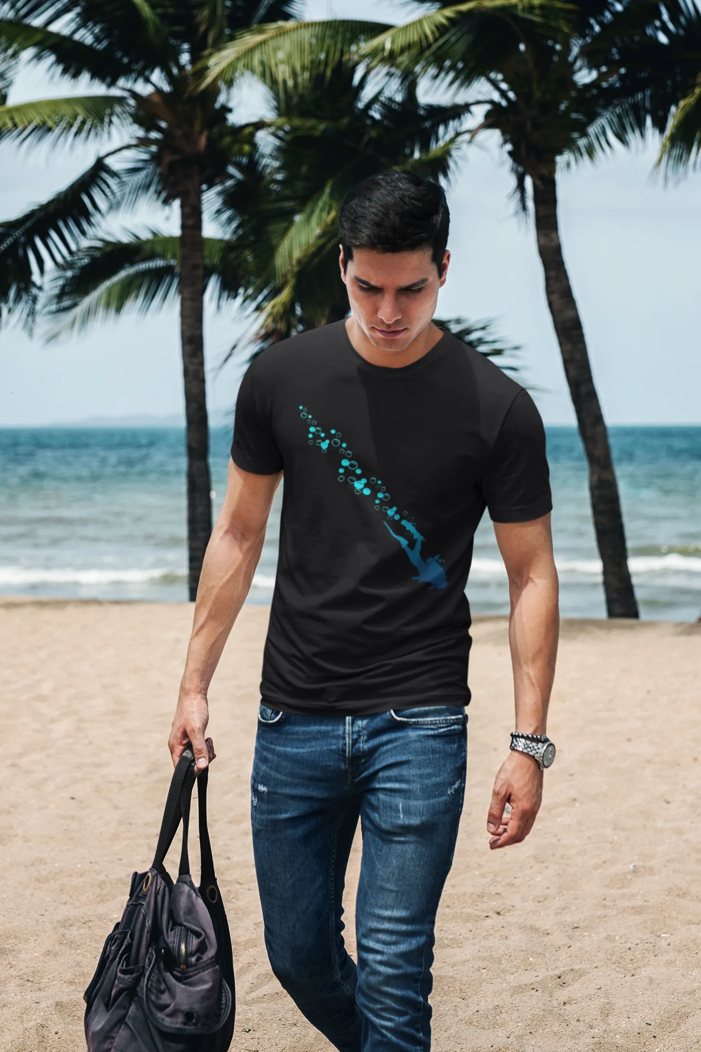 Scuba diving T-Shirt for Men | Blue ocean Diver