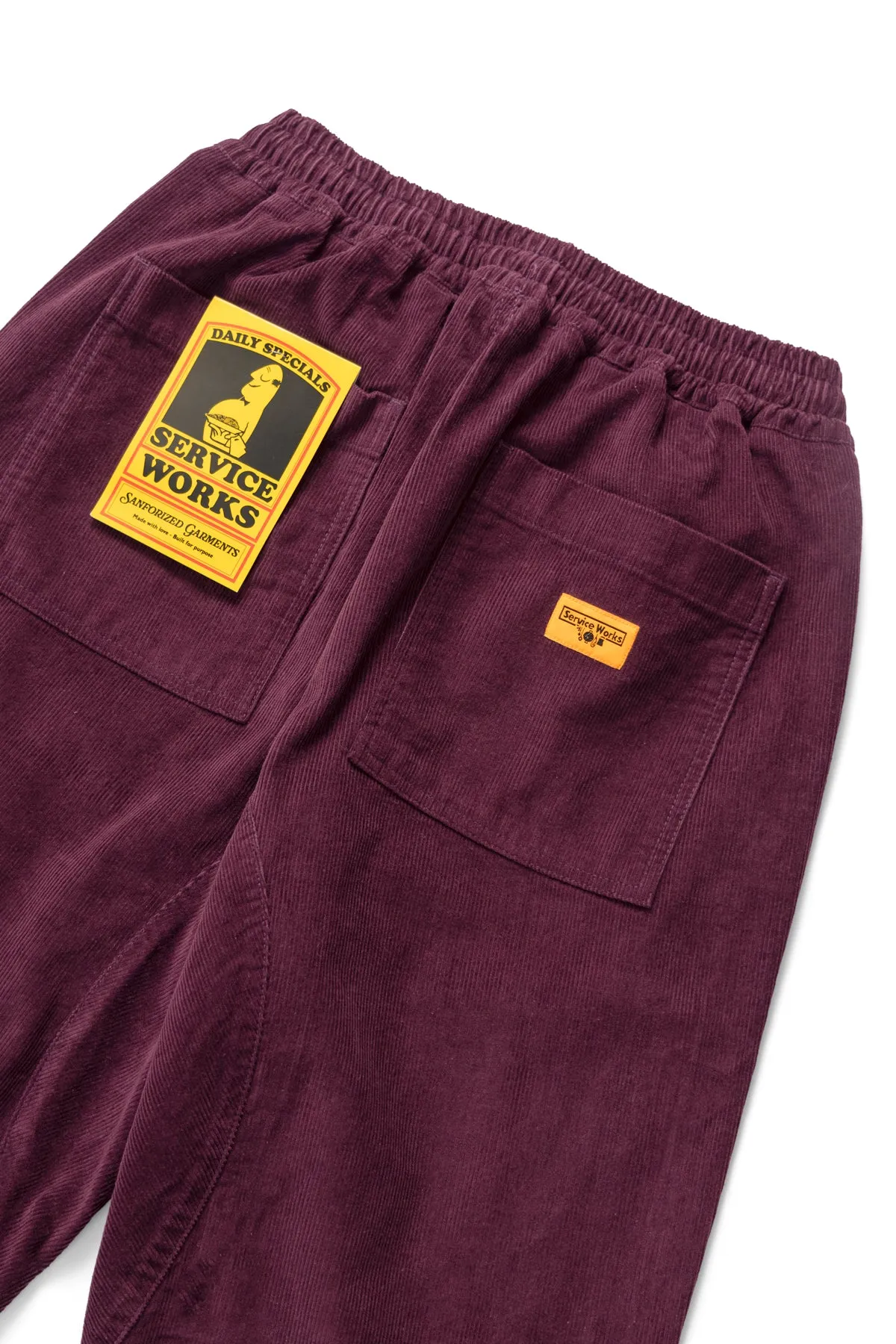 Service Works - Corduroy Chef Pants - Plum