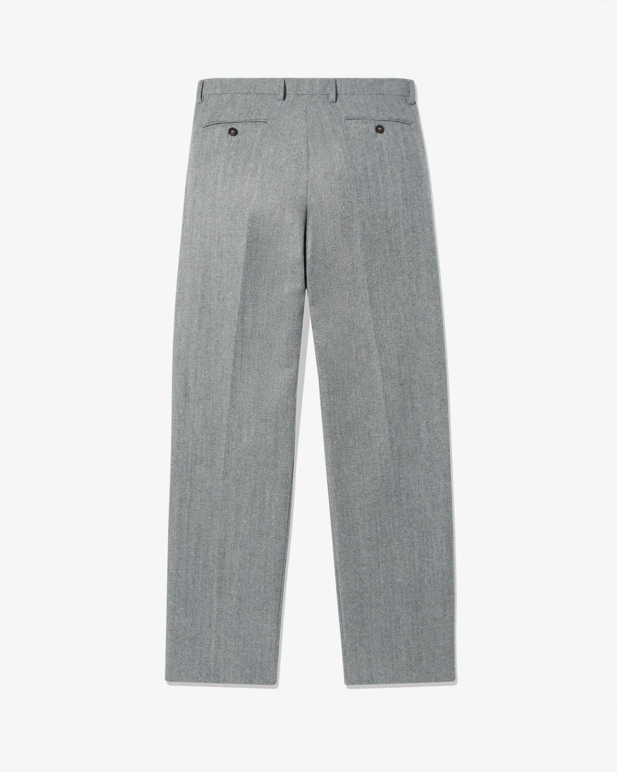 Single-Pleat Herringbone Donegal Trousers